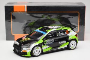 Skoda Fabia Rally2 #23 O. Solberg / E. Edmondson Rally Monte Carlo 2023 IXO 1:18 18RMC155A Fém – 6. kép a 6-ből