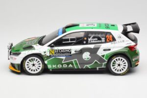 Skoda Fabia Rally2 #24 N. Gryazin / K. Aleksandrov Rally Monte Carlo 2023 IXO 1:18 18RMC155B Fém – 3. kép a 6-ből