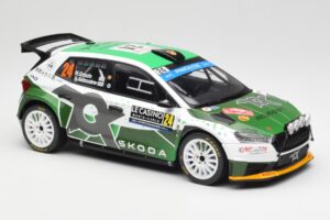 Skoda Fabia Rally2 #24 N. Gryazin / K. Aleksandrov Rally Monte Carlo 2023 IXO 1:18 18RMC155B Fém – 4. kép a 6-ből