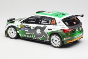 Skoda Fabia Rally2 #24 N. Gryazin / K. Aleksandrov Rally Monte Carlo 2023 IXO 1:18 18RMC155B Fém – 5. kép a 6-ből