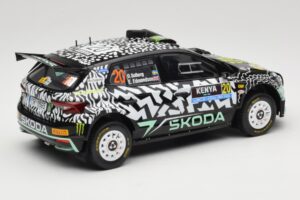 Skoda Fabia Rally2 #20 O. Solberg / E. Edmund Safari Rally Kenya 2024 IXO 1:18 18RMC222 Fém – 2. kép a 6-ből