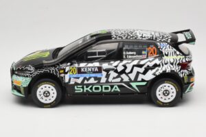 Skoda Fabia Rally2 #20 O. Solberg / E. Edmund Safari Rally Kenya 2024 IXO 1:18 18RMC222 Fém – 3. kép a 6-ből