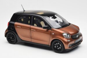 Smart Forfour W453 Fekete Hazel Barna Norev 1:18 B66960299 Fém – 6. kép a 8-ből