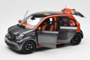 Smart Forfour W453 Lava Narancssárga Grafit Szürke Norev 1:18 B66960298 Fém – 2. kép a 8-ből