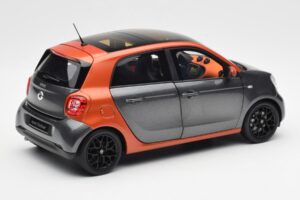 Smart Forfour W453 Lava Narancssárga Grafit Szürke Norev 1:18 B66960298 Fém – 3. kép a 8-ből