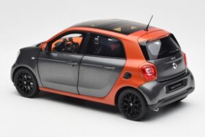Smart Forfour W453 Lava Narancssárga Grafit Szürke Norev 1:18 B66960298 Fém – 7. kép a 8-ből