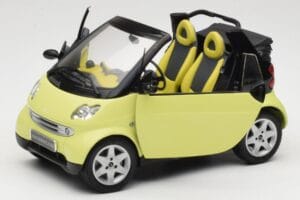 Smart Fortwo 450 Cabrio Sárga Minichamps 1:18 0012889V001C49Q00 Fém – 2. kép a 8-ből