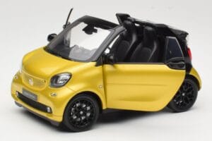 Smart Fortwo 453 Kabrió Fekete És Sárga Norev 1:18 B66960289 Fém – 2. kép a 8-ből