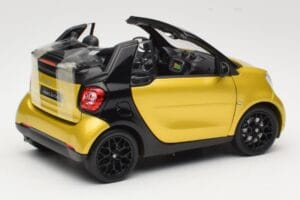 Smart Fortwo 453 Kabrió Fekete És Sárga Norev 1:18 B66960289 Fém – 3. kép a 8-ből