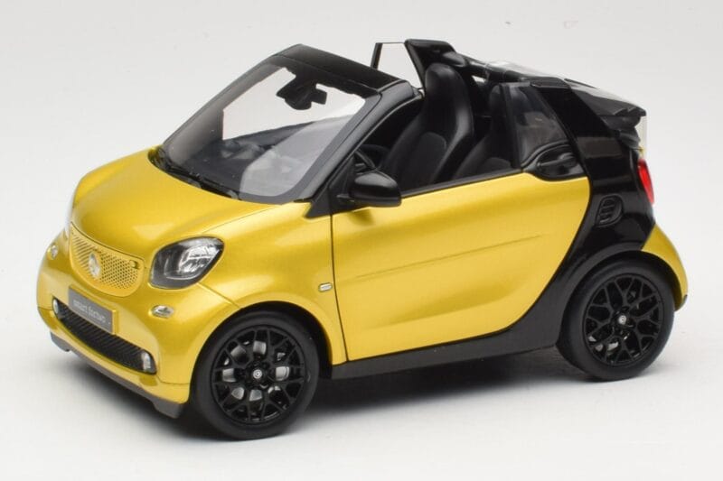 Smart Fortwo 453 Kabrió Fekete És Sárga Norev 1:18 B66960289 Fém