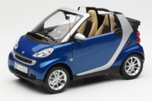 Smart Fortwo W451 Kabrió Kék Ezüst Minichamps 1:18 Q0022565V001C80Q00 Fém