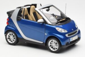 Smart Fortwo W451 Kabrió Kék Ezüst Minichamps 1:18 Q0022565V001C80Q00 Fém – 6. kép a 8-ből
