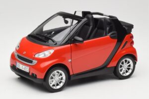 Smart Fortwo W451 Kabrió Piros Fekete Minichamps 1:18 150036333 Fém