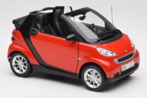 Smart Fortwo W451 Kabrió Piros Fekete Minichamps 1:18 150036333 Fém – 6. kép a 8-ből