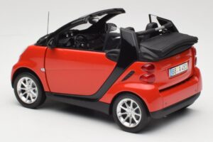 Smart Fortwo W451 Kabrió Piros Fekete Minichamps 1:18 150036333 Fém – 7. kép a 8-ből