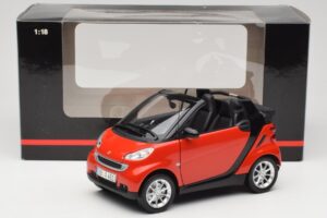 Smart Fortwo W451 Kabrió Piros Fekete Minichamps 1:18 150036333 Fém – 8. kép a 8-ből