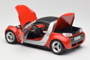 Smart Roadster Piros Bburago 1:18 34099 Fém – 5. kép a 8-ből