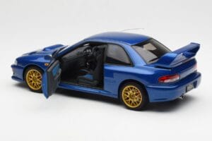 Subaru Impreza 22B Upgraded Version Kék Arany Felnikkel AUTOart 1:18 78602 Fém – 5. kép a 8-ből