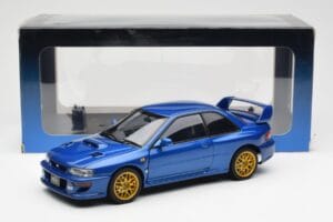 Subaru Impreza 22B Upgraded Version Kék Arany Felnikkel AUTOart 1:18 78602 Fém – 8. kép a 8-ből