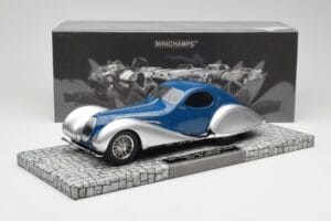 Talbot-Lago T150 C-SS Coupe Kék Ezüst Minichamps 1:18 107117122 Gyanta – 6. kép a 6-ből