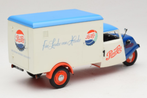 Tempo Dreirad Kastenwagen Pepsi Minichamps 1:18 150099024 Fém – 3. kép a 8-ből