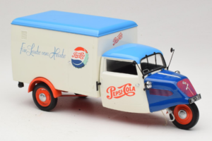 Tempo Dreirad Kastenwagen Pepsi Minichamps 1:18 150099024 Fém – 6. kép a 8-ből