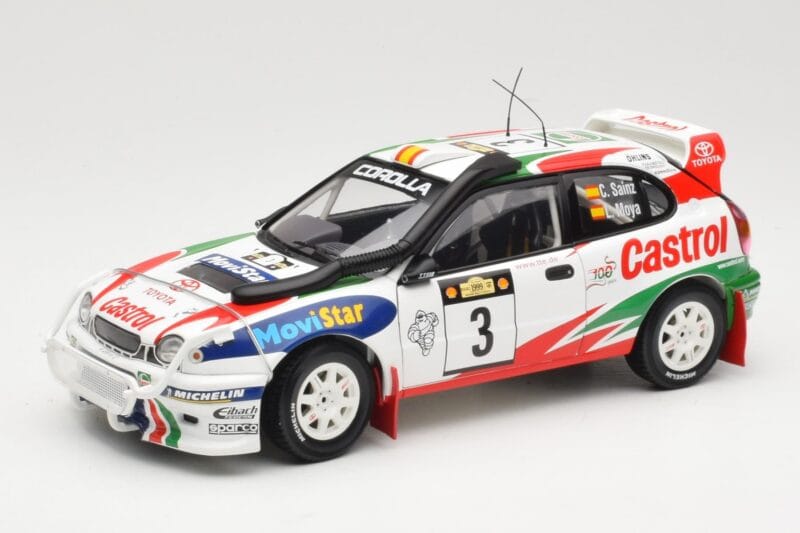 Toyota Corolla WRC #3 C. Sainz / L. Moya Safari Rally 1999 AUTOart 1:18 89982 Fém