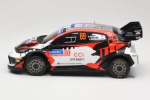 Toyota GR Yaris Rally1 #69 Toyota Gazoo Racing WRT K. Rovanpera / J. Halttunen Rally Finland 2024 IXO 1:18 18RMC218 Fém – 3. kép a 6-ből