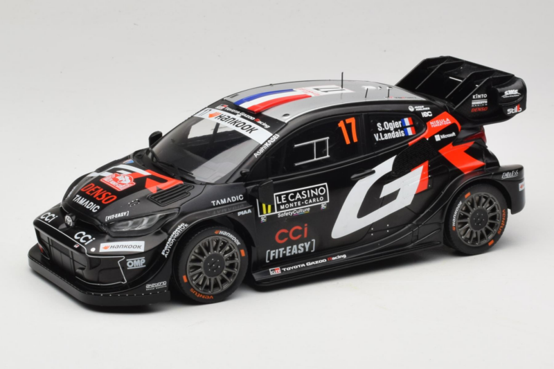 Toyota GR Yaris WRC #17 S. Ogier / V. Landais Rally Monte Carlo Winner 2025 IXO 1:18 18RMC229A Fém