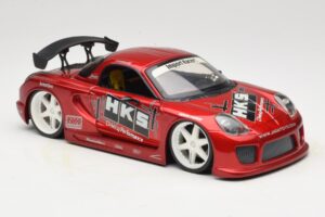 Toyota MR2 Spyder ZZW30 Tuned Piros Jada 1:18 63194 Fém – 6. kép a 8-ből