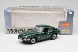 Triumph GT6 Mk3 Zöld Sun Star 1:18 1055 Fém – 8. kép a 8-ből