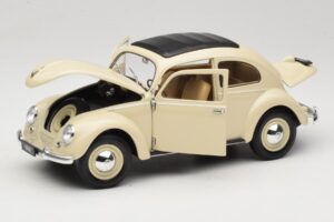 Volkswagen Beetle Type 1 Classic Fehér Welly 1:18 18040W Fém – 2. kép a 8-ből