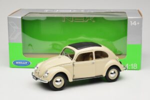 Volkswagen Beetle Type 1 Classic Fehér Welly 1:18 18040W Fém – 8. kép a 8-ből