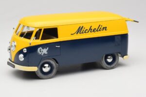 Volkswagen T1 Combi Michelin Fekete & Sárga Solido 1:18 9406 Fém – 2. kép a 8-ből