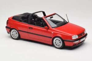 Volkswagen Golf Kabrió Mk3 Piros Norev 1:18 188433 Fém – 4. kép a 6-ből