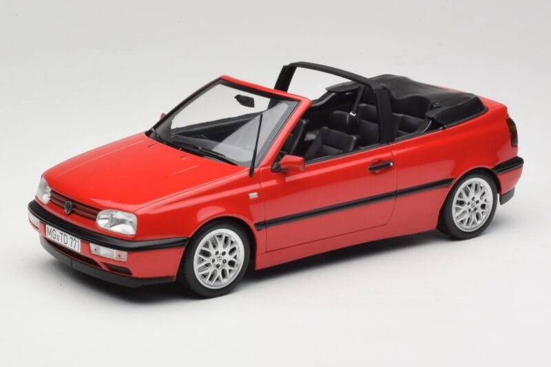 Volkswagen Golf Kabrió Mk3 Piros Norev 1:18 188433 Fém