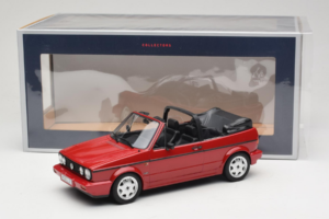 Volkswagen Golf Mk1 Kabrió Piros Norev 1:18 188626 Fém – 6. kép a 6-ből