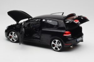 Volkswagen Golf GTI Mk6 Fekete Norev 1:18 188502 Fém – 5. kép a 8-ből
