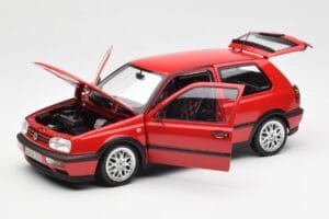 Volkswagen Golf Mk3 GTI Flash Red Norev 1:18 188418 Fém – 2. kép a 8-ből