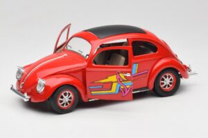 Volkswagen Bogár Piros Solido 1:18 8306 Fém – 2. kép a 8-ből