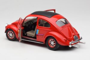 Volkswagen Bogár Piros Solido 1:18 8306 Fém – 5. kép a 8-ből
