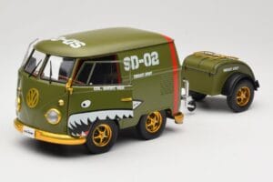 Volkswagen Kool Kombi Army Fighter Green Solido 1:18 S1810901 Fém – 2. kép a 8-ből