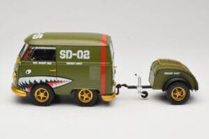 Volkswagen Kool Kombi Army Fighter Green Solido 1:18 S1810901 Fém – 4. kép a 8-ből