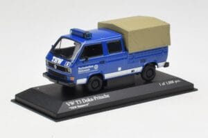 Volkswagen T3 Double Cab Flatbed THW Hannover Minichamps 1:43 400055290 Fém – 2. kép a 4-ből