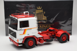 Volvo F12 Fehér Piros Road Kings 1:18 RK180031 Fém – 8. kép a 8-ből