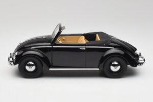 Volkswagen Beetle Type 1 Hebmuller Kabrió Fekete Minichamps 1:18 107054232 Fém – 3. kép a 6-ből