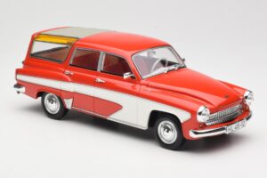 Wartburg 311 Camping Deluxe Piros Fehér BoS Models 1:18 BOS037 Gyanta – 4. kép a 6-ből