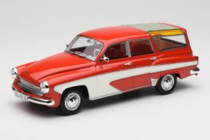 Wartburg 311 Camping Deluxe Piros Fehér BoS Models 1:18 BOS037 Gyanta
