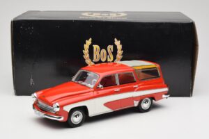 Wartburg 311 Camping Deluxe Piros Fehér BoS Models 1:18 BOS037 Gyanta – 6. kép a 6-ből