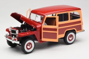 Willys Jeep Station Wagon Piros Road Signature 1:18 92858 Fém – 2. kép a 8-ből